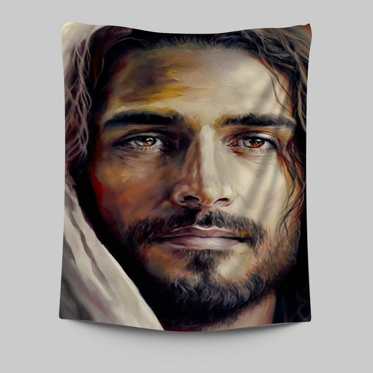 Jesus Portrait Tapestry Prints - Jesus Tapestry Art - Christian Wall Art Decor 4