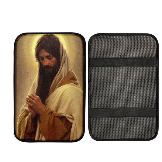 Jesus Pray Car Center Console Cover, Cross Car Interior Accessories
