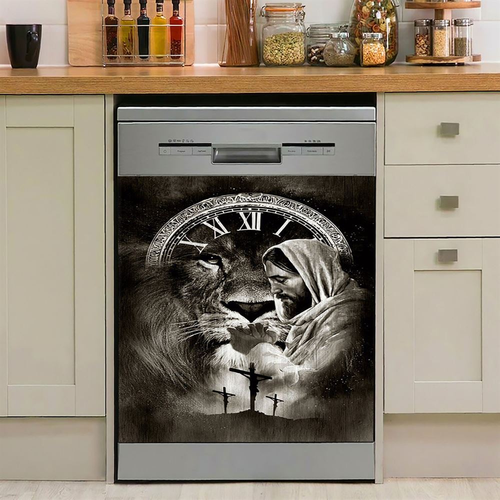 Jesus Pray Dishwasher Cover, Christian Dishwasher Wrap, Jesus Kitchen Decoration