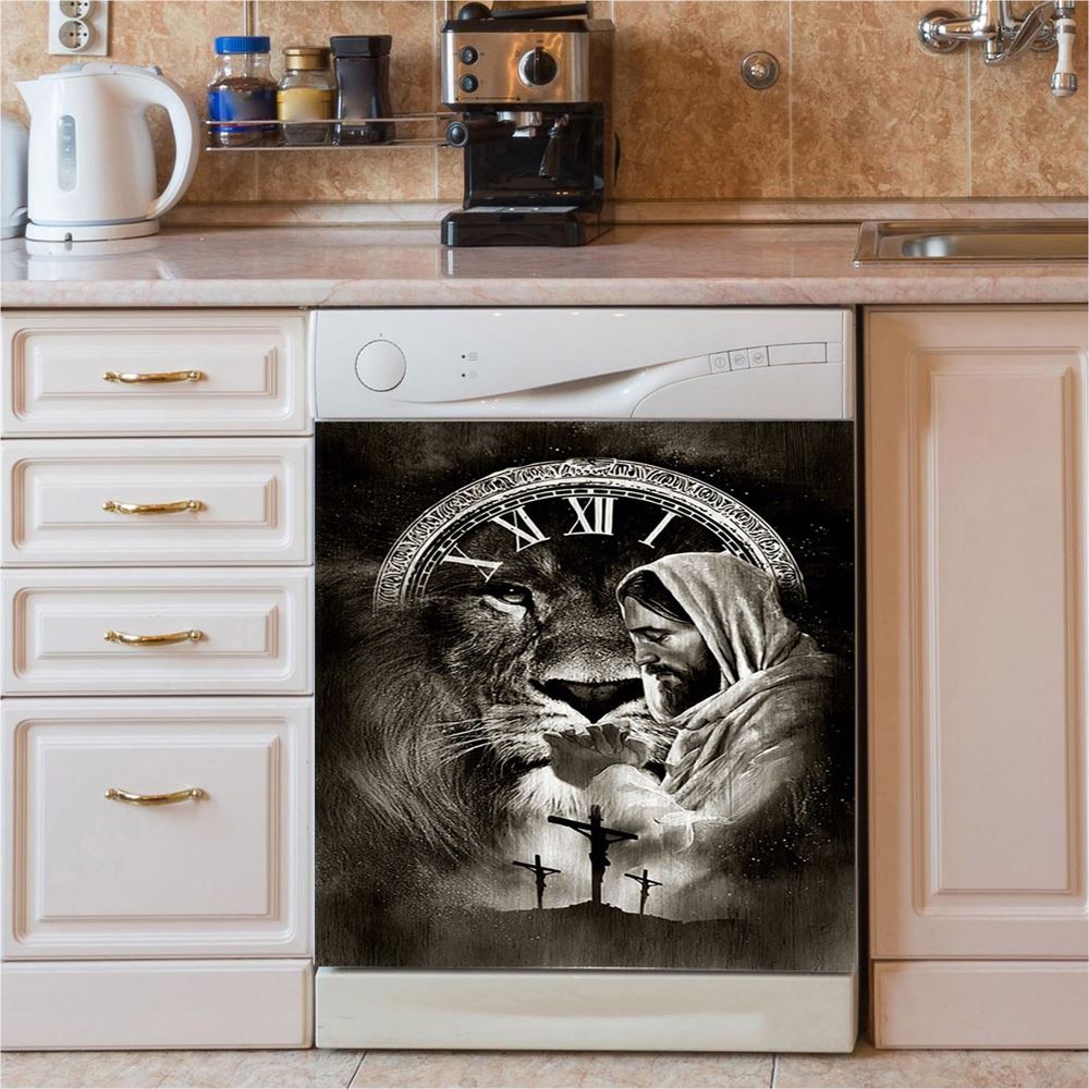 Jesus Pray Dishwasher Cover, Christian Dishwasher Wrap, Jesus Kitchen Decoration