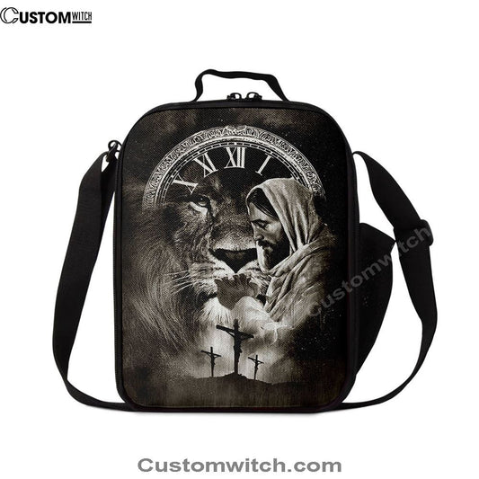 Jesus Pray For Healing Lion Of Judah Lunch Bag, Christian Lunch Box For School, Picnic