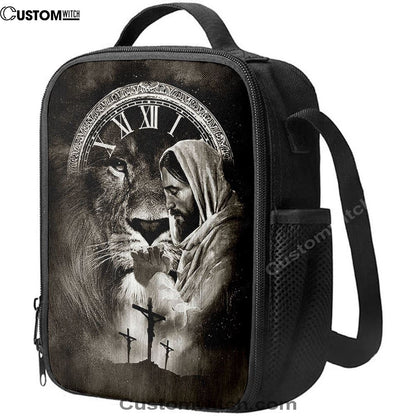 Jesus Pray For Healing Lion Of Judah Lunch Bag, Christian Lunch Box For School, Picnic