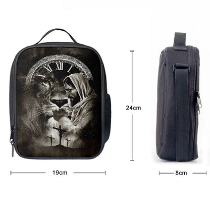 Jesus Pray For Healing Lion Of Judah Lunch Bag, Christian Lunch Box For School, Picnic
