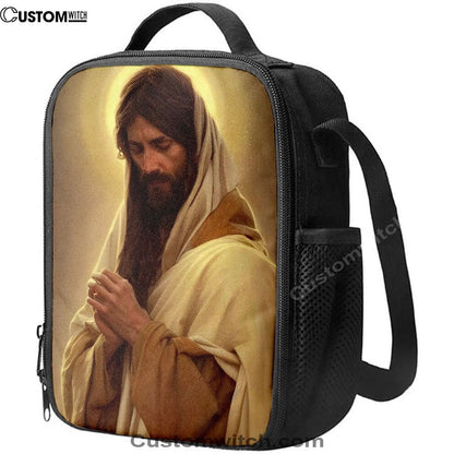 Jesus Pray Lunch Bag, Christian Lunch Box For School, Picnic