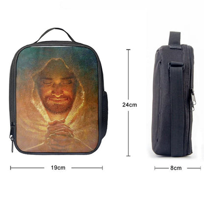 Jesus Pray The Peace Of God Lunch Bag, Christian Lunch Box For School, Picnic