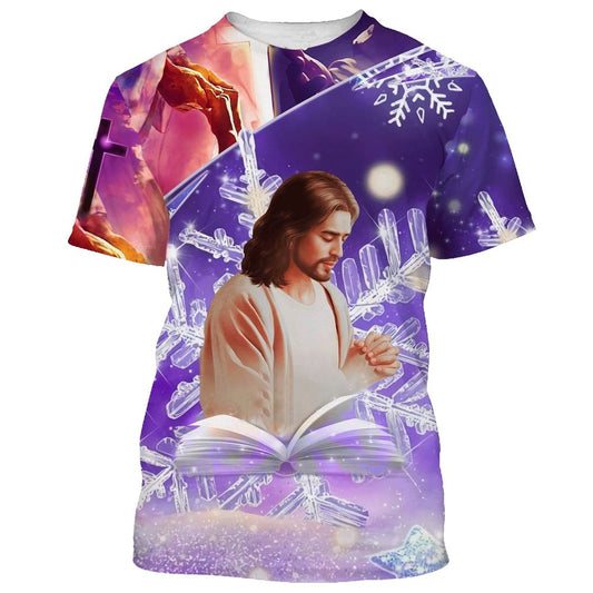 Jesus Prayer To The Holy Spirit All Over Print 3D T Shirt For Men And Women, Christian T-Shirt, Faith Shirt