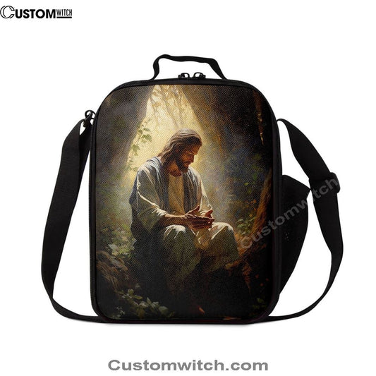 Jesus Praying In The Garden Lunch Bag, Christian Lunch Box For School, Picnic
