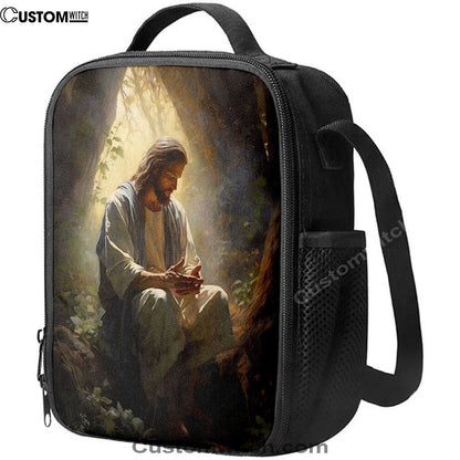 Jesus Praying In The Garden Lunch Bag, Christian Lunch Box For School, Picnic