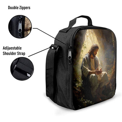 Jesus Praying In The Garden Lunch Bag, Christian Lunch Box For School, Picnic