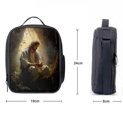 Jesus Praying In The Garden Lunch Bag, Christian Lunch Box For School, Picnic