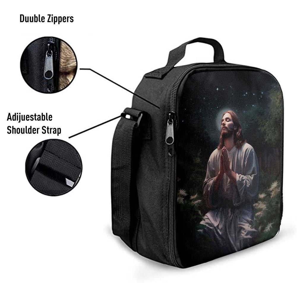 Jesus Prays In The Gethsemane Lunch Bag, Christian Lunch Box For School, Picnic