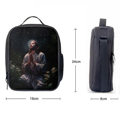 Jesus Prays In The Gethsemane Lunch Bag, Christian Lunch Box For School, Picnic