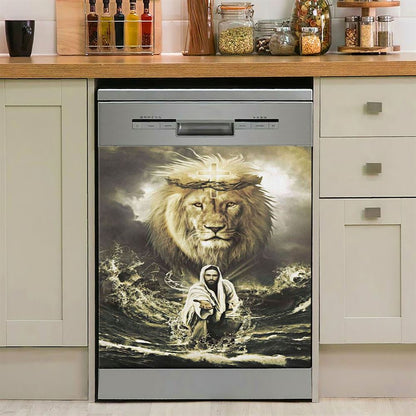 Jesus Reaching Hand I Have Loved You With An Everlasting Love Dishwasher Cover, Christian Dishwasher Wrap, Religious Kitchen Decoration