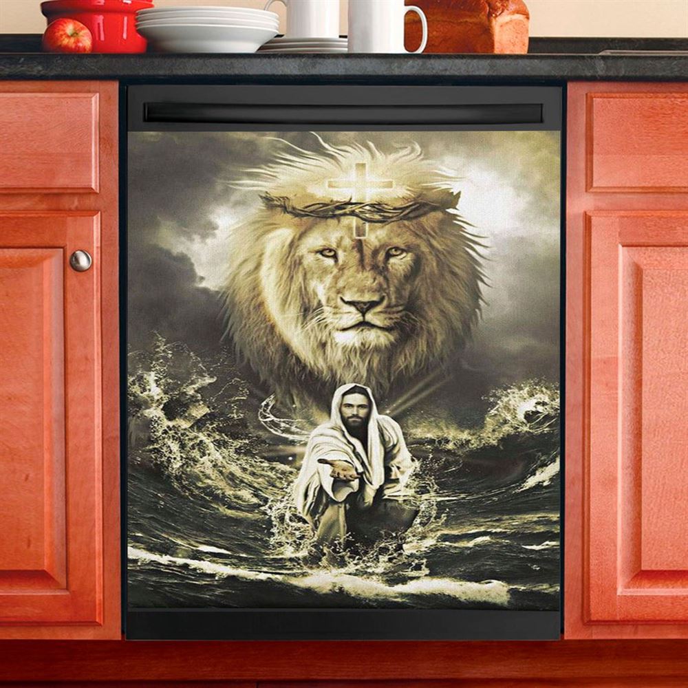 Jesus Reaching Hand I Have Loved You With An Everlasting Love Dishwasher Cover, Christian Dishwasher Wrap, Religious Kitchen Decoration