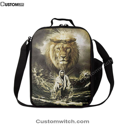 Jesus Reaching In The Water Jesus Lion Lunch Bag, Christian Lunch Box For School, Picnic
