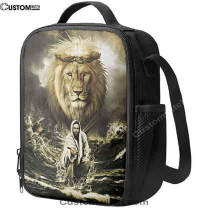 Jesus Reaching In The Water Jesus Lion Lunch Bag, Christian Lunch Box For School, Picnic