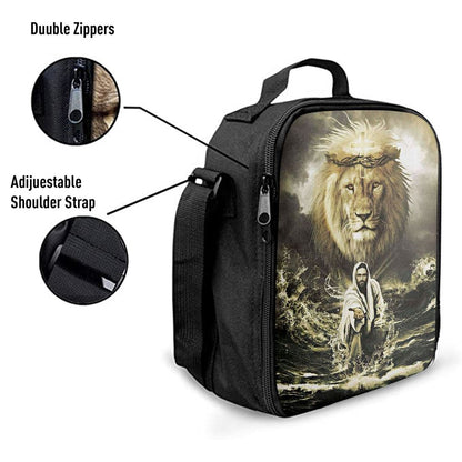 Jesus Reaching In The Water Jesus Lion Lunch Bag, Christian Lunch Box For School, Picnic
