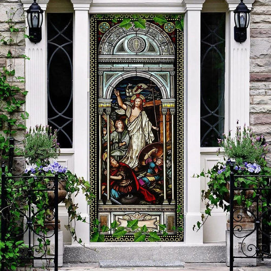Jesus' Resurrection Door Cover, Christian Door Decor, Door Christian Church, Christian Door Plaques