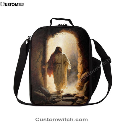 Jesus Rises From Cave Lunch Bag, Christian Lunch Box For School, Picnic