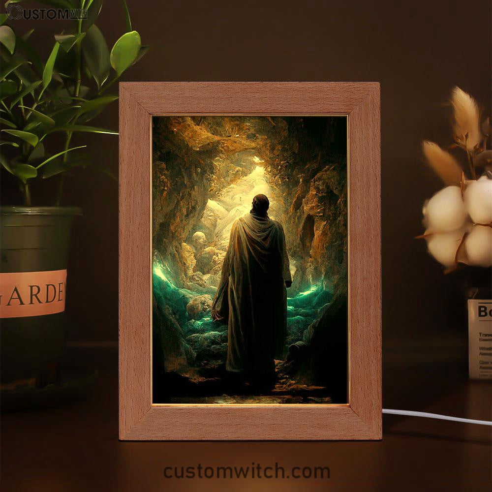 Jesus Rises From The Dead Frame Lamp Pictures - Christian Art - Jesus Frame Lamp Art