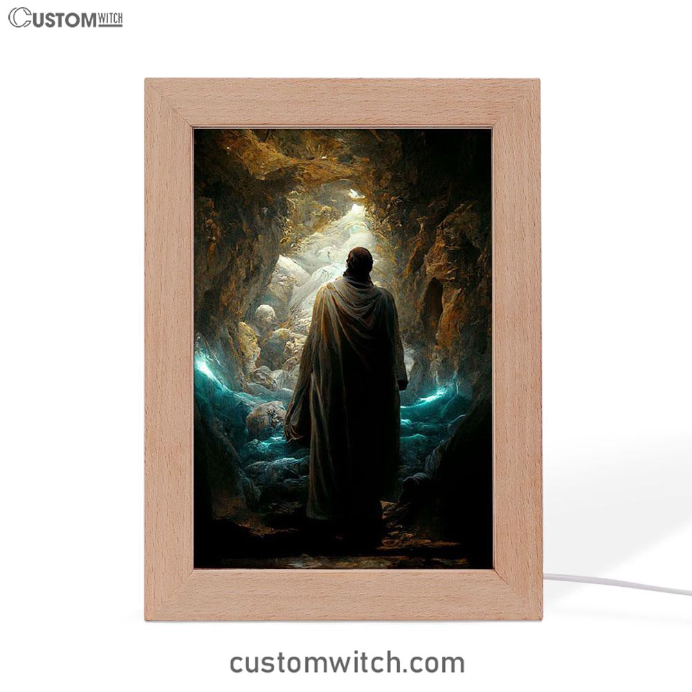 Jesus Rises From The Dead Frame Lamp Pictures - Christian Art - Jesus Frame Lamp Art
