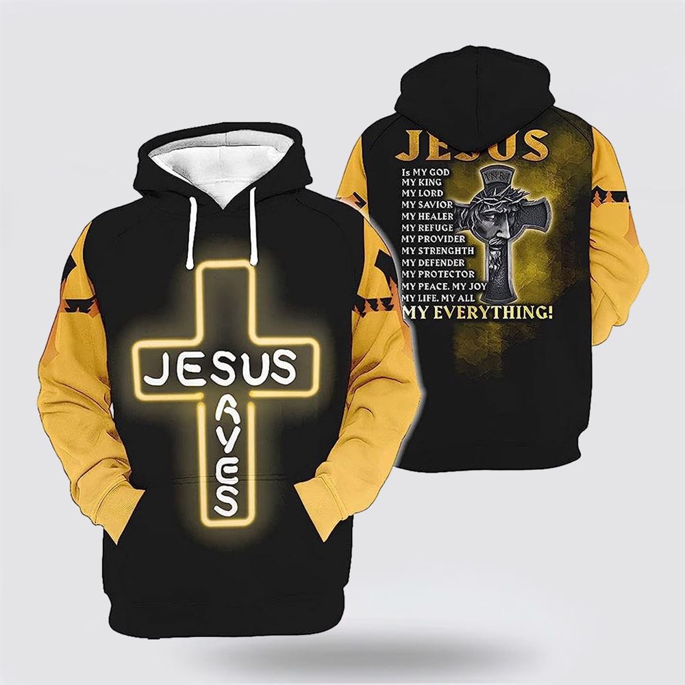 Jesus Save Jesus Is My God My King 3D Hoodies For Women Men, God 3D Printed Hoodie, Christian Apparel Hoodies
