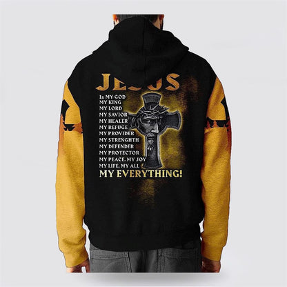Jesus Save Jesus Is My God My King 3D Hoodies For Women Men, God 3D Printed Hoodie, Christian Apparel Hoodies