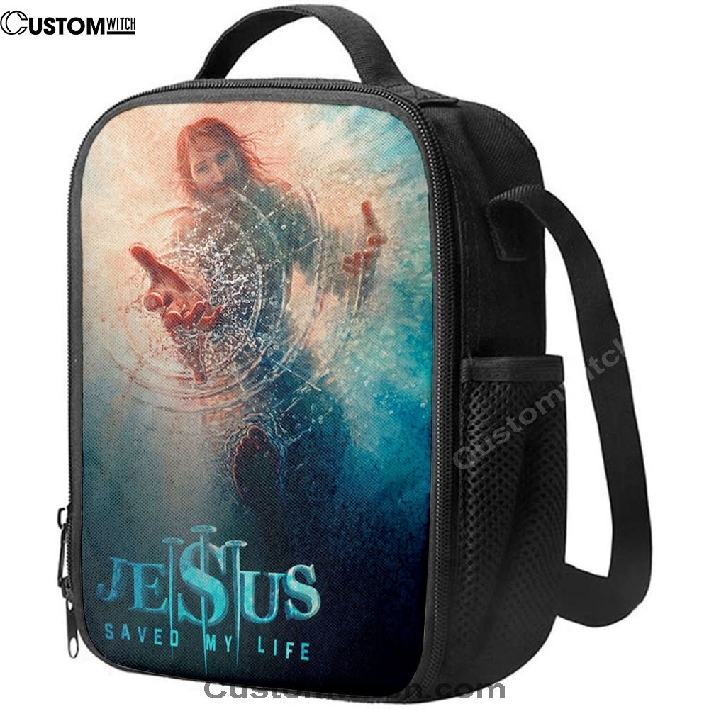 Jesus Saved My Life Hand Of God Christ Lunch Bag, Christian Lunch Box For School, Picnic