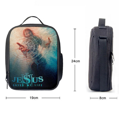 Jesus Saved My Life Hand Of God Christ Lunch Bag, Christian Lunch Box For School, Picnic