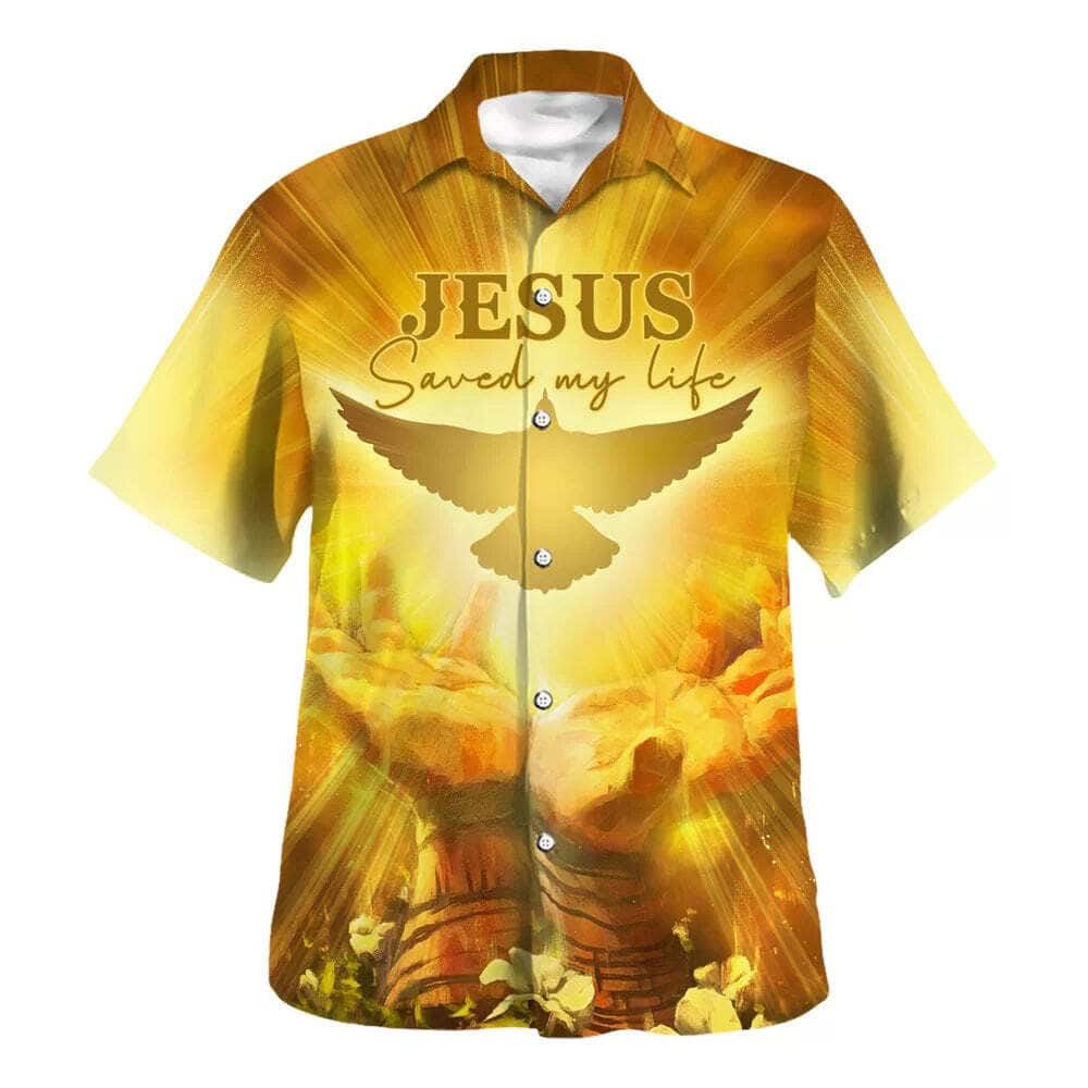 Jesus Saved My Life Hawaiian Shirt For Men, Christian Hawaiian Shirt, Gift For Christian