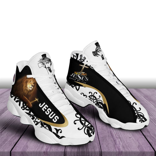Jesus Saved My Life, Lion Of Judah Jd13 Shoes For Man And Women, Christian Basketball Shoes, Gift For Christian, God Shoes