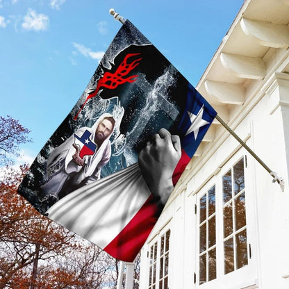 Jesus Saves God Bless House Flag, Christian Flag, Christian Flag, Scripture Flag, Garden Banner