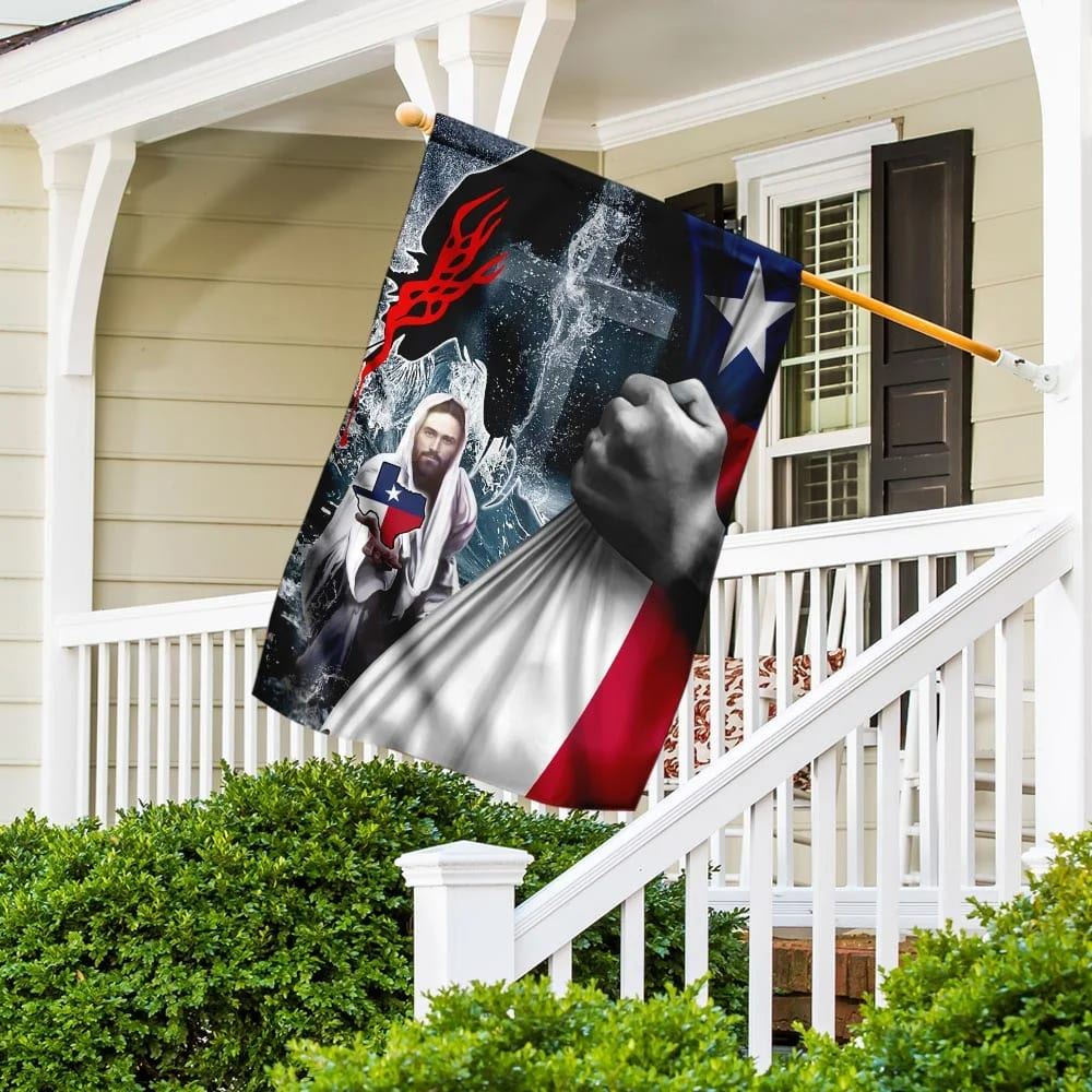 Jesus Saves God Bless House Flag, Christian Flag, Christian Flag, Scripture Flag, Garden Banner