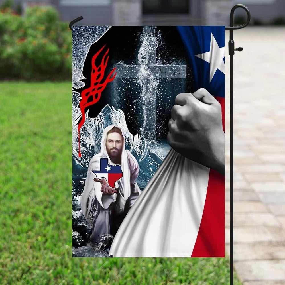 Jesus Saves God Bless House Flag, Christian Flag, Christian Flag, Scripture Flag, Garden Banner