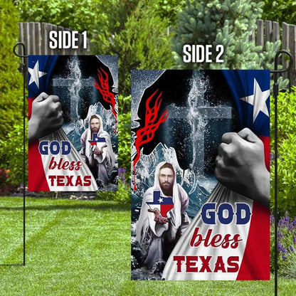 Jesus Saves God Bless Texas House Flag, Christian Flag, Christian Flag, Scripture Flag, Garden Banner