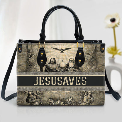 Jesus Saves Leather Handbag, Religious Gifts For Women, Women Pu Leather Bag