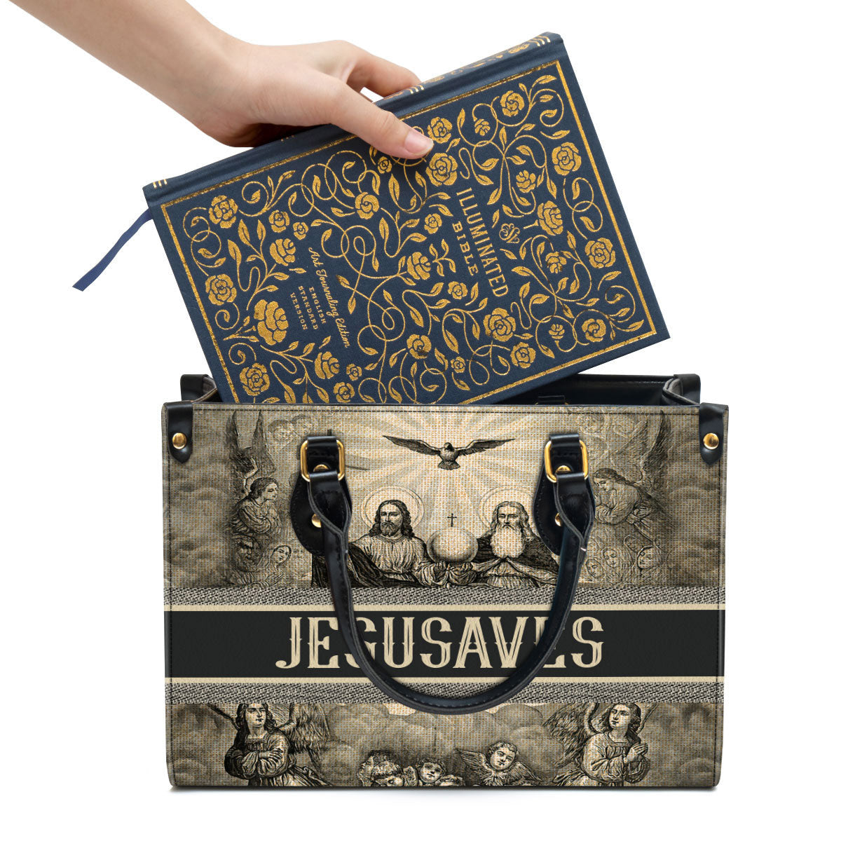 Jesus Saves Leather Handbag, Religious Gifts For Women, Women Pu Leather Bag