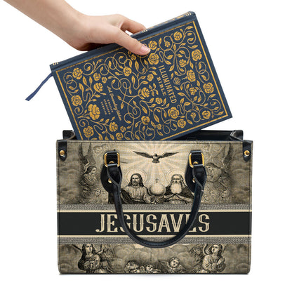 Jesus Saves Leather Handbag, Religious Gifts For Women, Women Pu Leather Bag