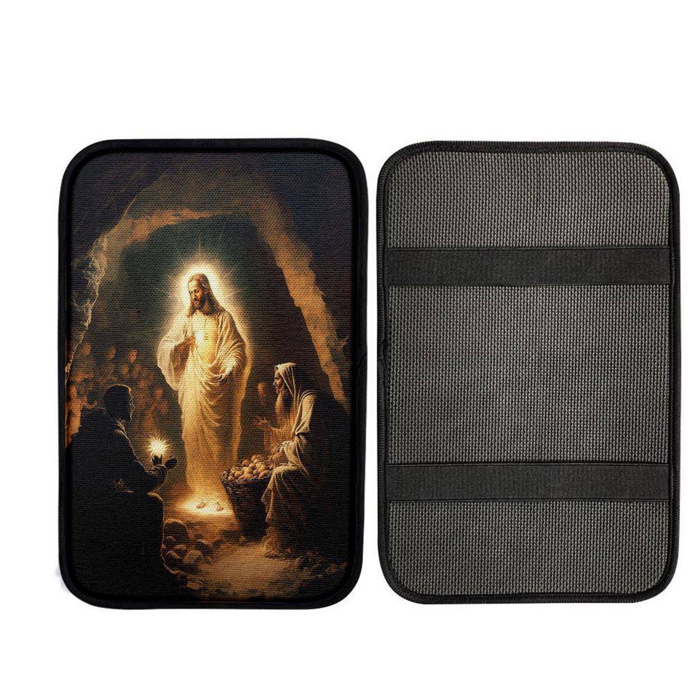 Jesus Spiritual Car Center Console Cover, God Car Armrest Accessories