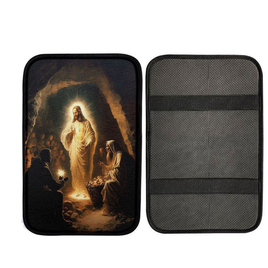 Jesus Spiritual Car Center Console Cover, God Car Armrest Accessories