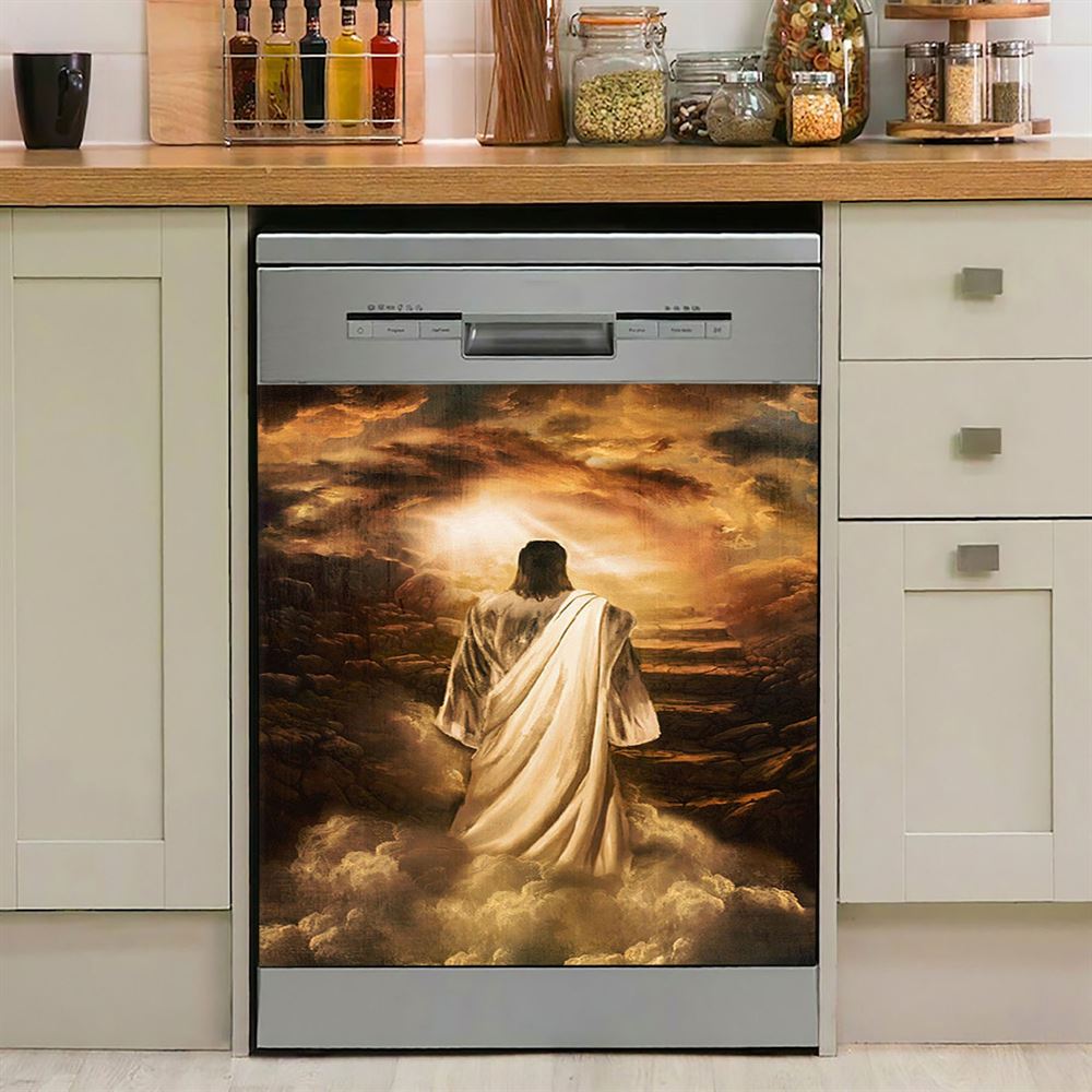 Jesus Spiritual Dishwasher Cover, Religious Dishwasher Wrap, Christian Kitchen Decoration