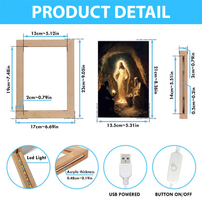Jesus Spiritual Frame Lamp Prints - Religious Frame Lamp Art - Christian Decor