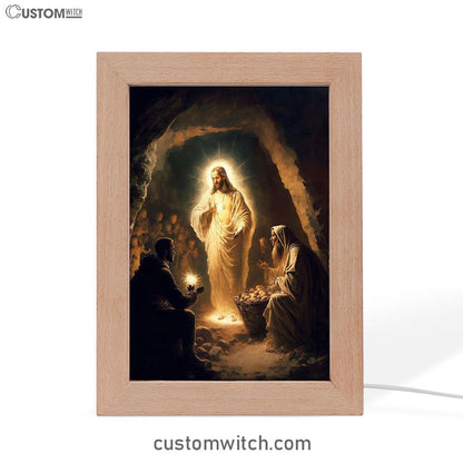 Jesus Spiritual Frame Lamp Prints - Religious Frame Lamp Art - Christian Decor