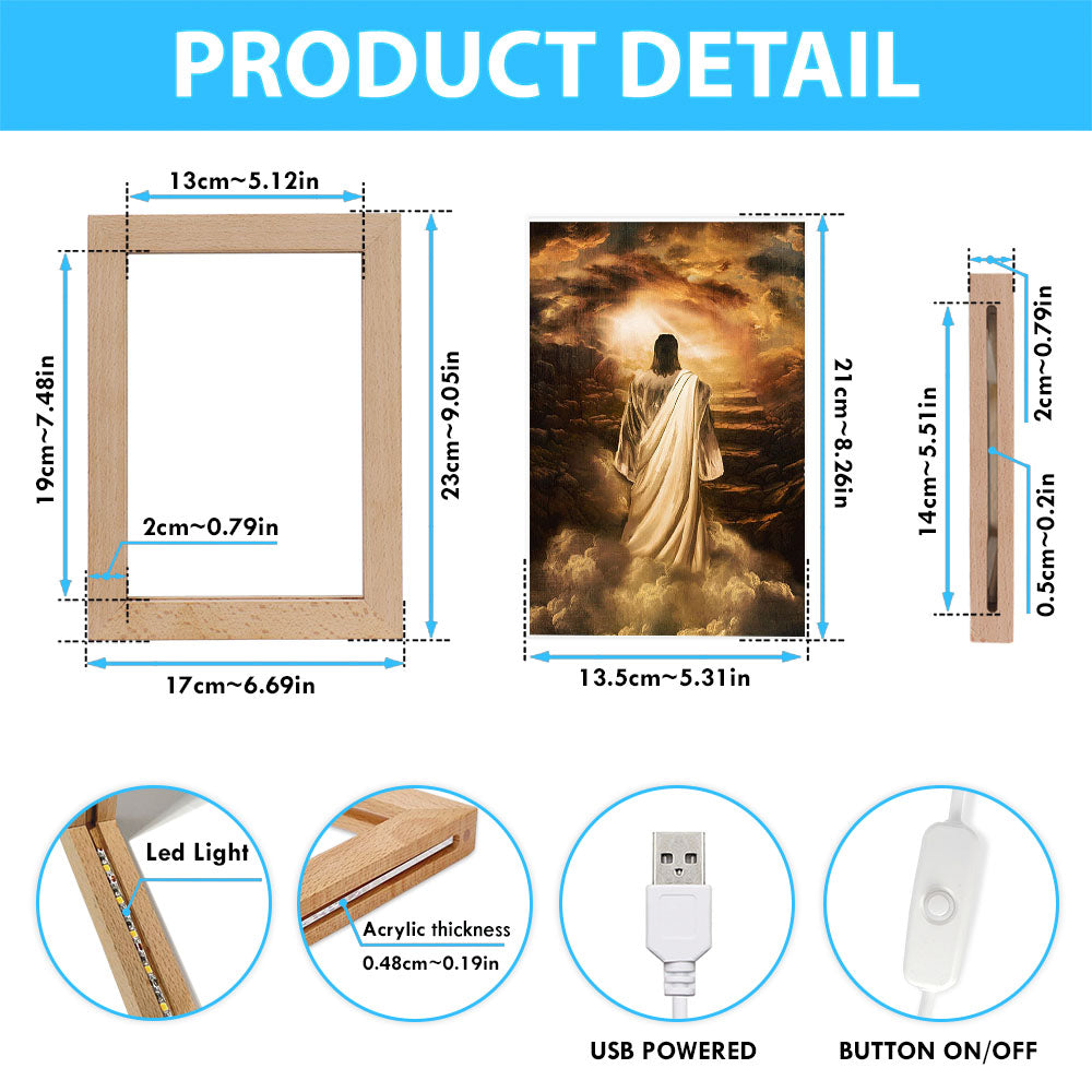 Jesus Stairway To Heaven Art Frame Lamp - Jesus Portrait Frame Lamp Prints - Christian Art
