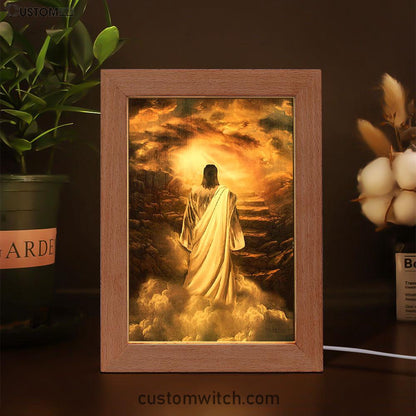 Jesus Stairway To Heaven Art Frame Lamp - Jesus Portrait Frame Lamp Prints - Christian Art