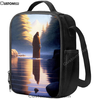 Jesus Standing On Water With Sun Shining Him Lunch Bag, Christian Lunch Box For School, Picnic