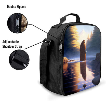 Jesus Standing On Water With Sun Shining Him Lunch Bag, Christian Lunch Box For School, Picnic