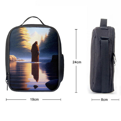 Jesus Standing On Water With Sun Shining Him Lunch Bag, Christian Lunch Box For School, Picnic