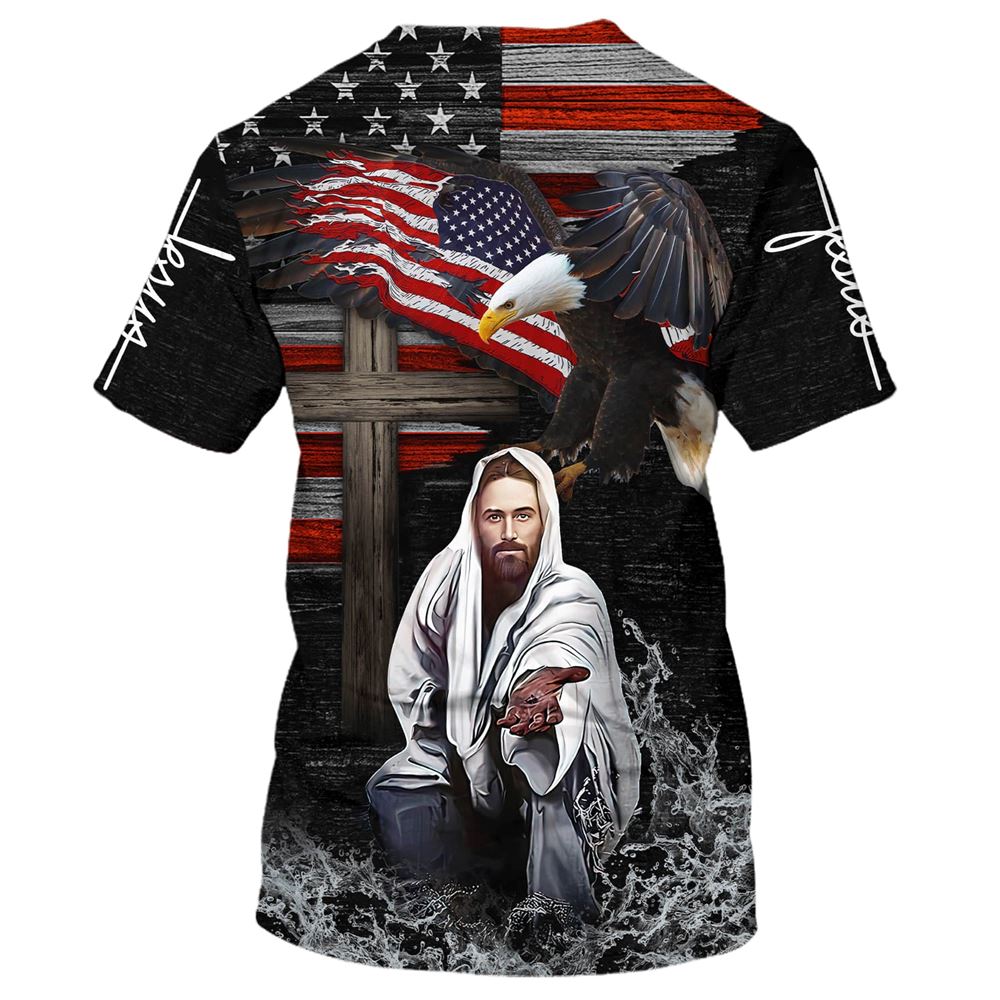 Jesus Stretched Out His Hand All Over Print 3D T Shirt For Men And Women, Christian T-Shirt, Faith Shirt
