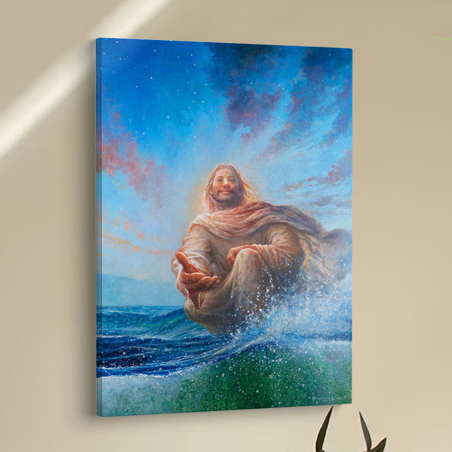 Jesus Stretched Out His Hand Canvas - God Of Wonders Canvas Pictures - Christian Wall Art